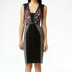 Rachel Roy Women's Mixed Media Sheath Dress sz 6 $129 new